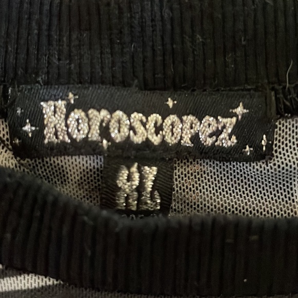 Dolls Kill Sheer Horoscopez Long Sleeve Cropped Shirt - Picture 5 of 5